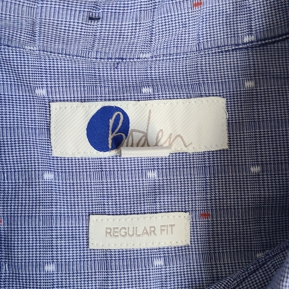 SALE!! Boden Blue Embroiderd Regular Fit Button Down Shirt - Picture 2 of 4